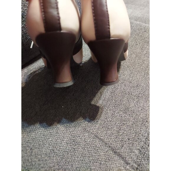 Ellie Shoes Womens 253-Peggy Oxford Retro Dress Shoes Size 10 Brown Tan Winter - Picture 11 of 16